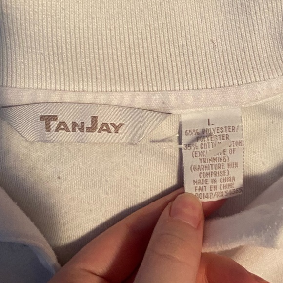 Blue and white vintage Tanjay shirt. Thrifted but I’ve never worn it - Picture 2 of 2